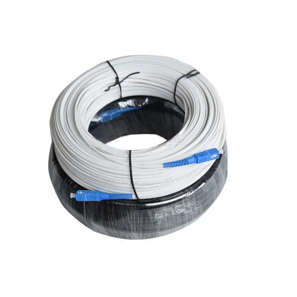 Cabos do remendo da fibra ótica do tubo G657A de LZSH, cabo pendente liso exterior de Ftth