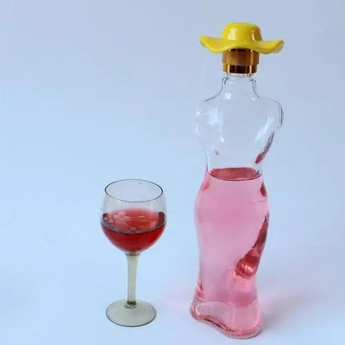 Glass Products 500ml Female Vodka Glass Whisky Red Wine Bottle for Cosmetics Industry