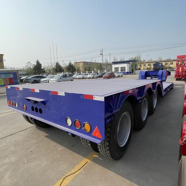 Lowboy Low Loader Bed Lowbed Semi Truck Trailer for Heavy Duty 3axles Excavator Transport