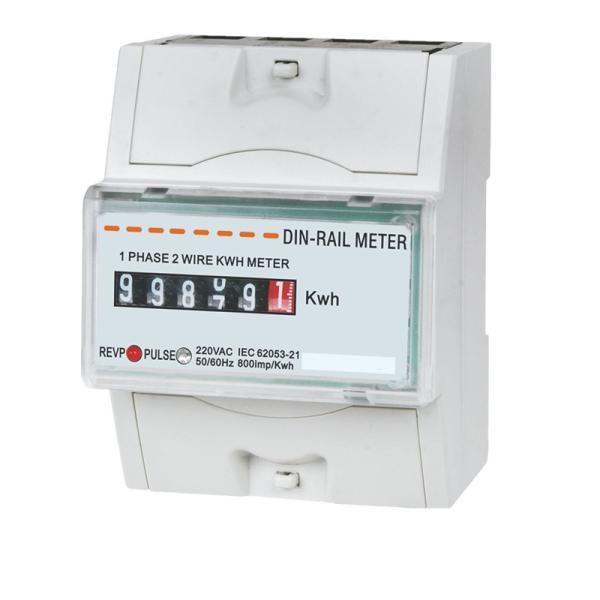 High Accuracy Din Rail Watt Hour Meter , 4P Single Phase Watt Hour Meter With CT/ PT