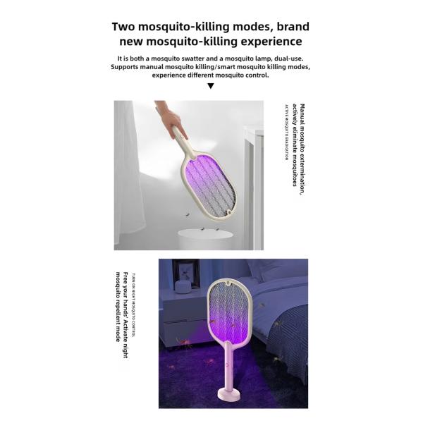 JZ High Voltage Rechargeable Suspension Mosquito Lamp + USB Type Bug Zapper 2 In 1 Electric Mosquito Swatter