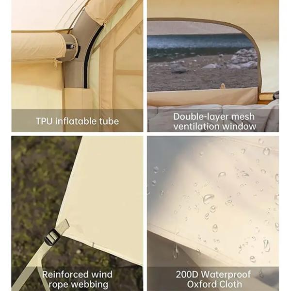 Tente d'usine portable imperméable à l'eau Tente de camping gonflable