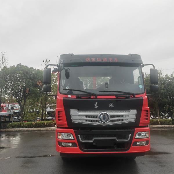 Dongfeng Self Loading Flatbed Excavator Transport Truck , Harvester Transport Truck