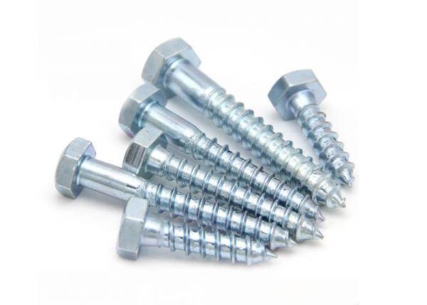 M5 M6 Tête hexagonale d'acier au carbone vis à auto-tape avec demi-fil zinc galvanisé