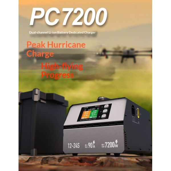 7200W Dual Channel Lipo Battery Charger 1A - 45A Lipo Drone Battery Charger