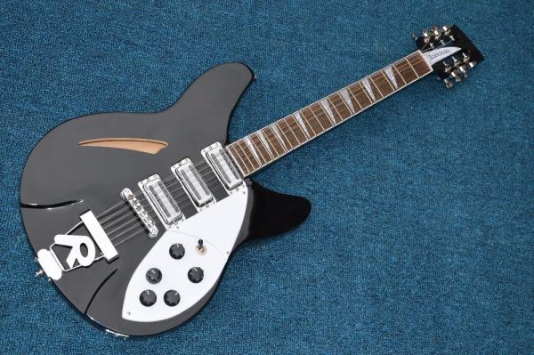 Musical instrument professional electric guitars rickenback guitar 12 string black solid body rickenback jazz guitar
