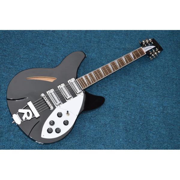 Musical instrument professional electric guitars rickenback guitar 12 string black solid body rickenback jazz guitar