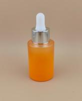 Clear Gradual Change Matte Orange Smooth Round Dropper Bottle K-GBL30 for Essence