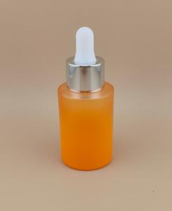 Clear Gradual Change Matte Orange Smooth Round Dropper Bottle K-GBL30 for