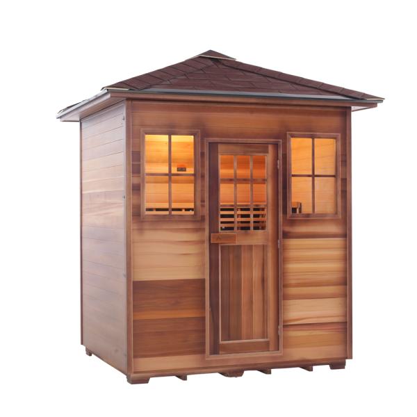 Traditional Canadian Hemlock 3 - 4 Person Dry Sauna Outdoor