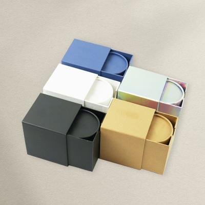 Boîte cadeau coulissante en papier de luxe en gros avec logo personnalisé d'usine pour bijoux, bougies, cosmétiques, vêtements