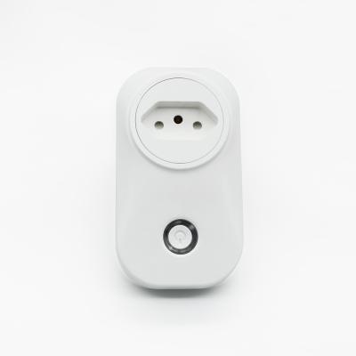Tomada esperta padrão de Brasil Mini Plug Voice Control Tuya do Smart Home compatível com Amazonas Alexa Google Smart Plug