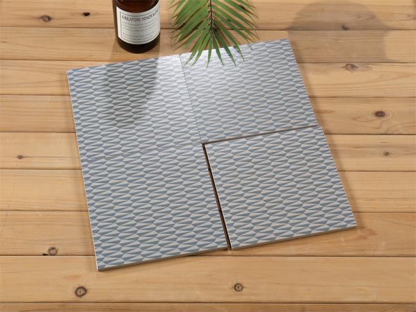 azuis Encaustic 200x200mm piso interior cerâmica azulejos rústicos para escritório e azulejos de parede para restaurante