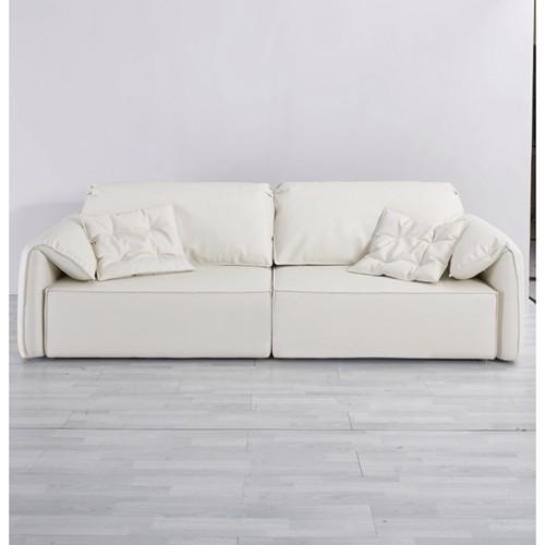 BN Minimalist Elephant Ear Leather Sofa Bed Living Room Smart Sofa Bed with Telescopic Function and Metal Skeleton