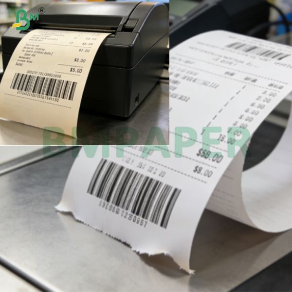 70gsm Self Adhesive Semi Glossy Thermal Paper 640mm 690mm 
