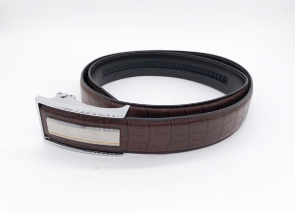 Business 120cm Men'S  Dress Leather Belt With Automatic Buckle