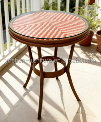 All Weather Portable Outdoor Coffee Table Compact Folding Design for Hotel Balcony Bistro