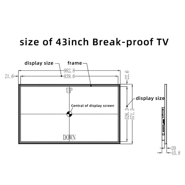 Ultra-thin Break-resistant TV Szene Screen 1920*1080 2K Resolution