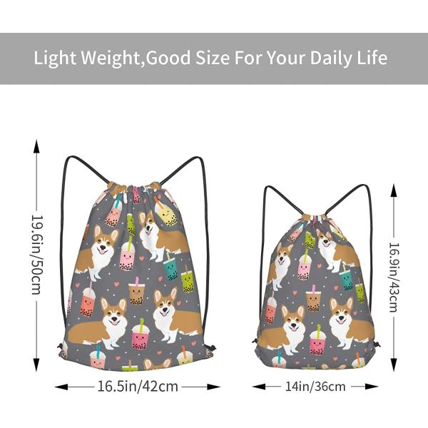 Lightweight Girls Gym Drawstring Bag Backpack Water Resistant For Sports School