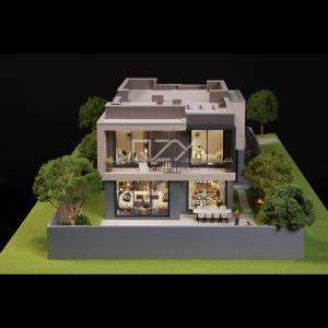 1:50 Scale Realistic Villa Model with LED Lighting