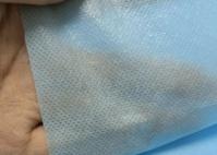 Tecido não tecido laminado de PP+PE para vestidos de isolamento azul descartáveis