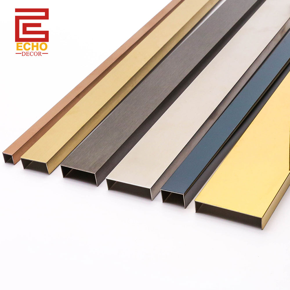 Металлический U Channel Tile Trim Molding Flexible Tile Edge Trim для концов столешницы