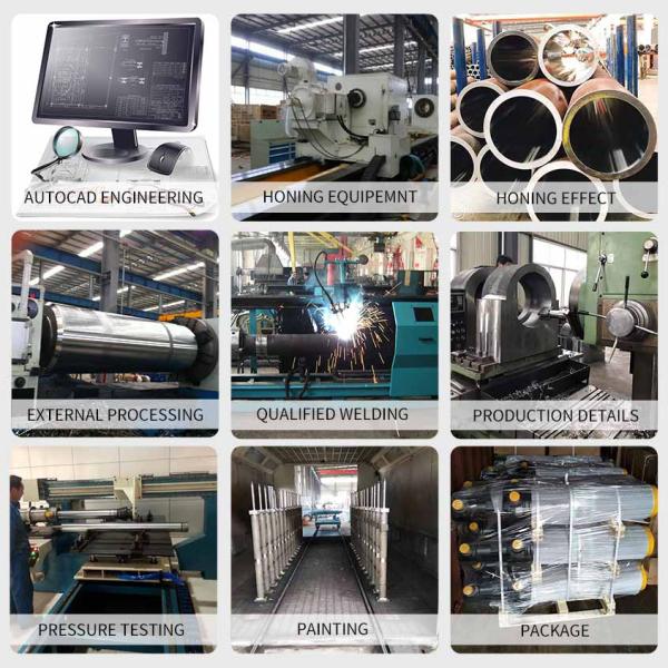 Telescopic Multistage 3 Stage Hydraulic Cylinder Single Acting Stroke 500mm