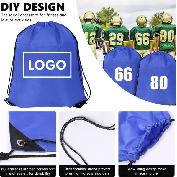 PE Drawstring Bag Backpack Gym Sackpack Bulk Softball Gifts Storage Workout Bags