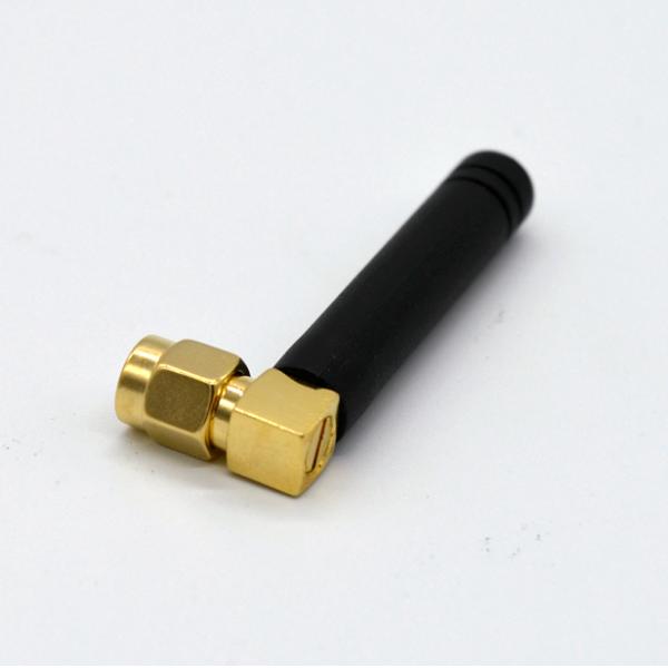 Small Radio Transceiver Rubber GSM GPRS Antenna with SMA Bending Male Connector