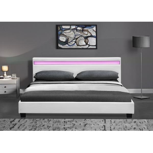 Роскошная обитая двуспальная кровать Faux кожаная со светлой аттестацией приведенной EN1725 BSCI