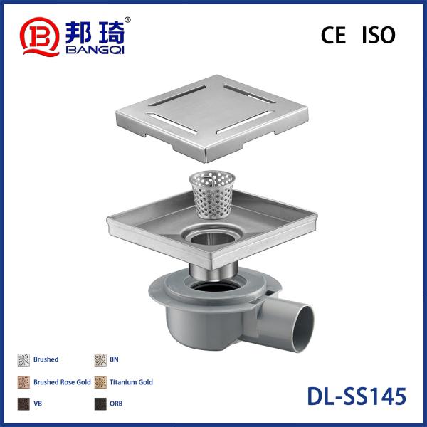 DL-SS145 Drainage de plancher en acier inoxydable européen