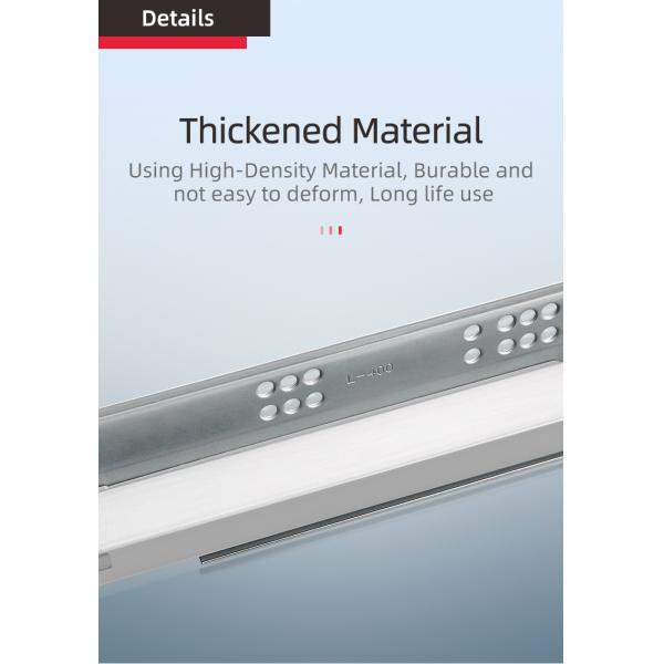3D Plastic Clip Full Extension Soft Close Undermount Drawer Slide for Kitchen Cabinet