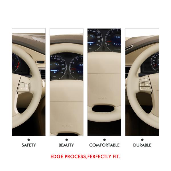 Car Accessories Hand Stitch Genuine Leather Steering Wheel Cover for Volvo S80 XC70 V70 2006 2007 2008 2009