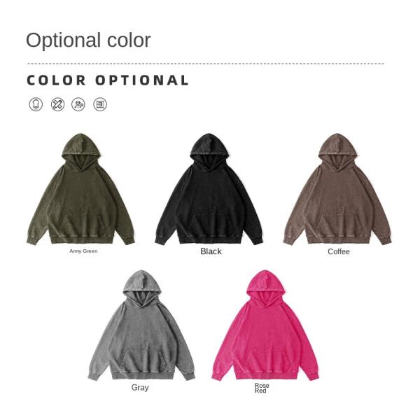 XMAMLON Custom Logo Unisex Zipper Hoodie Jacket Monkey Wash Tracksuit for Spring