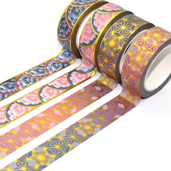 Kpop Rainbow Galaxy Holographic Washi Tape Gold Foil Custom