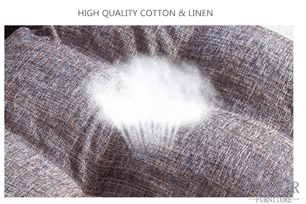 Living Room Couch Linen Fabric Sectional Sofa Set Designs  AW-827