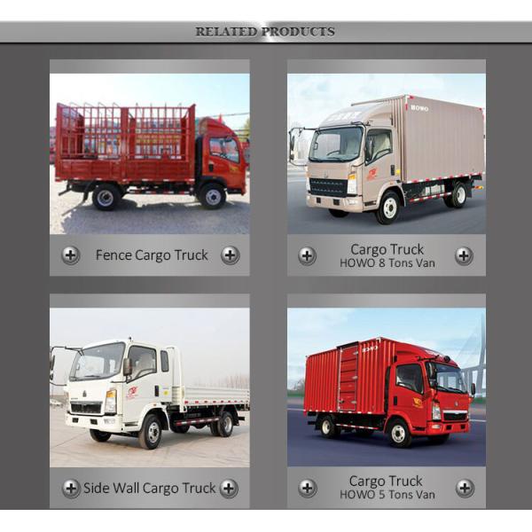 Modern SINOTRUK HOWO Fence Cargo Light Truck Loading 4 Ton Euro II LHD & RHD