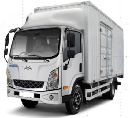 Caminhão leve elétrico puro fechado de Van Truck 100KM/H da escala de 310KM