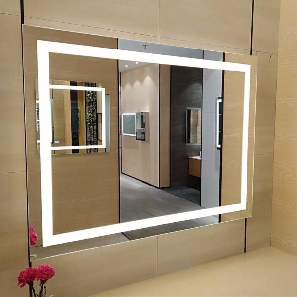 Temperatura de cor ajustável W36 xH24 Montador de parede LED Espelho de banheiro para casa banheiro