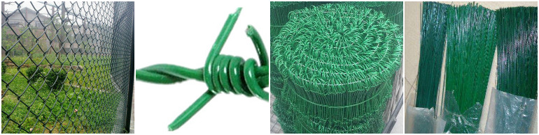 PVC RAL 6005 гальванизированный покрыл вязку железной проволоки 4.5mm