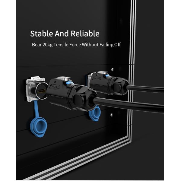 CNLINKO LP24 Waterproof Connector HD Screen Connector IP68 Waterproof Aviation Plug for Audio Video Equipment Connections