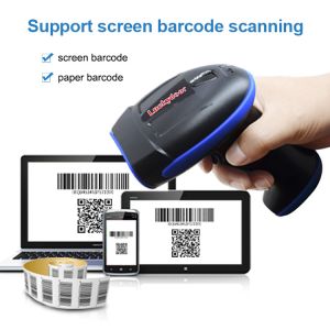 Code QR a câblé le lecteur tenu dans la main de code barres d'USB 1D 2D de scanner de code barres