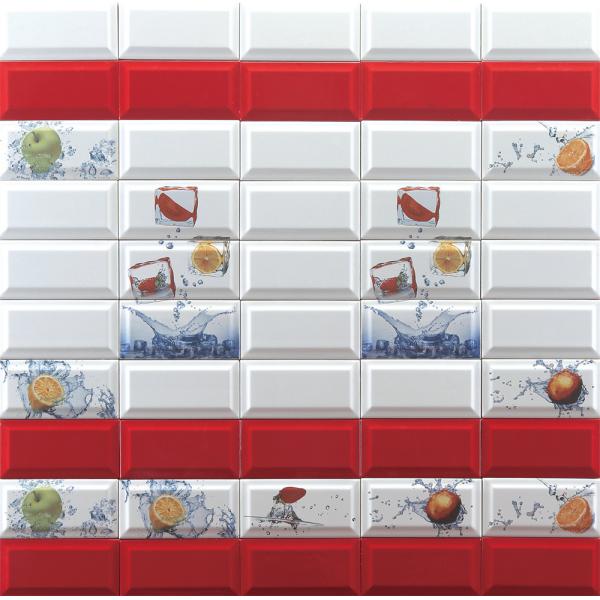 AAA Grade White Body Interior Bread Tiles 75x152mm
