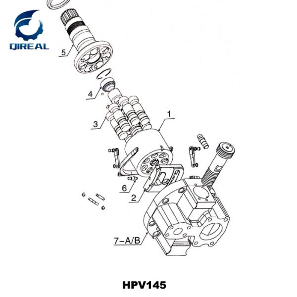 Kit de reparo da bomba hidráulica principal HPV145 para escavadeira Hitachi EX300-3