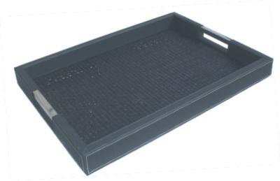 neat design Hotel Leather Products PU Hotel Trays For Serving