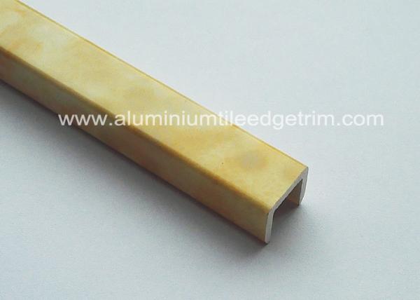 Stone / PVC Composite Listello Tile Trim 10mm U Shaped Marbling Color 2.5m Length