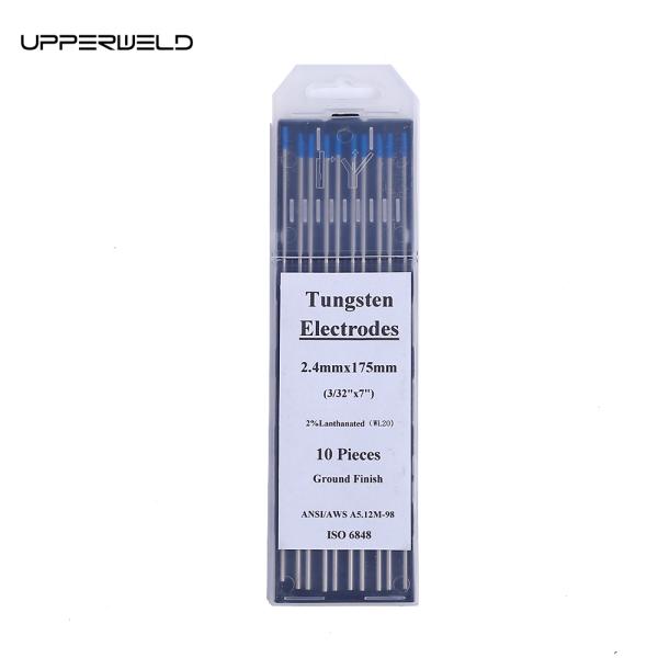 2.4mm*175mm BLUE TUNGSTEN Electrodos de 10 paquetes para la soldadura TIG de corriente de trabajo CC/AC