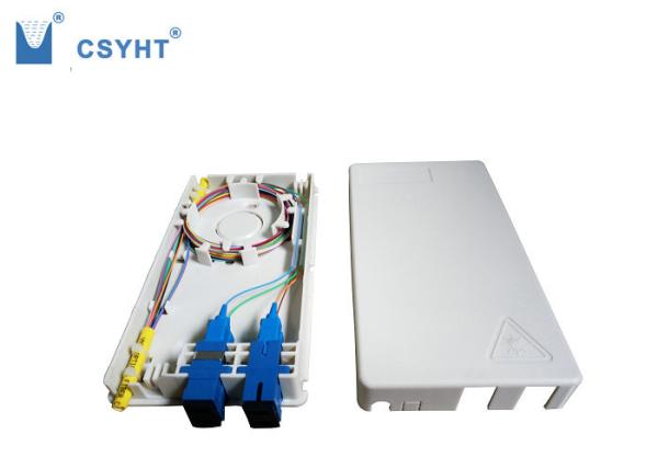 4 fiber plastic FTTH box for indoor wall mounted in FTTX project