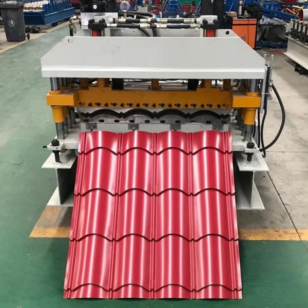 Высокоскоростной крен плитки шага 840mm формируя крышу машины застеклил кафельный крен формируя машину