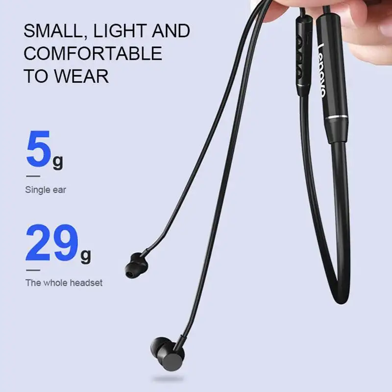 CE Lenovo QE03 IPX4 Neckband Bluetooth Earphone Headset Waterproof